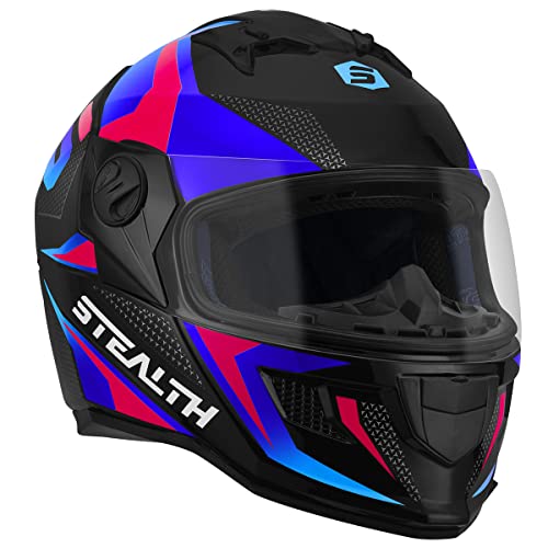Capacete Fechado Stealth Concept 58 Azul/Rosa