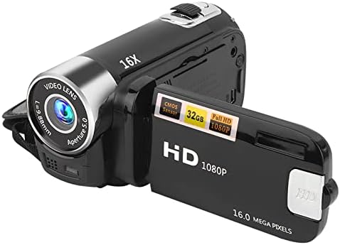 Digital Camcorder, DH-90 16X Digital Zoom 2.7 Inch Colourful Display Screen, High Definition Camera Image Video Shooting Camcorder US Plug 110-240V