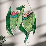 Drache Hängender Mond Katze Kürbis Anhänger Tracery Deko Zum AufhäNgen (Army Green, 19x15cm)