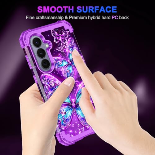 Casetego for Galaxy S26 Plus Case,Glow in The Dark Three Layer Heavy Duty Sturdy Shockproof Full Protection Rugged Hard PC+Soft TPU Bumper Case for Samsung Galaxy S26 Plus 5G 6.7 inch,Dull Purple - image 7