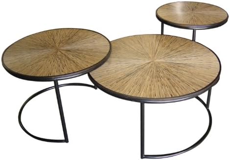 Jeffan International Habitat Loma Cocktail Table, Set of 3