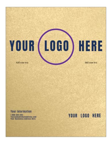 LUXPaper Custom Printed 8.5 x 11" Cardstock | Customizable Letterhead | Personalized Logo & Text | Letter Size | Blonde Metallic | 107lb. Cover | 200 Qty