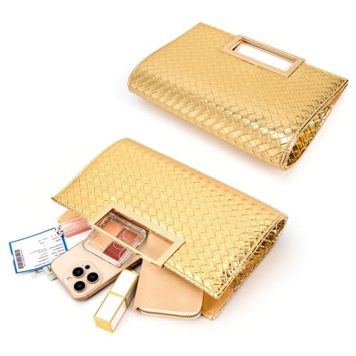 Image of Gurina Evening Clutch Purses for Women Formal Party Clutch Bags Cocktail Prom Fashion PU Leather Shoulder Handbags
