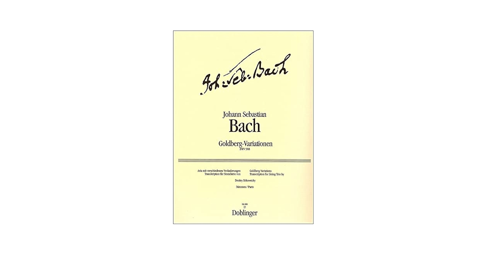 Amazon.com: Bach: Goldberg Variations, BWV 988 (arr. for