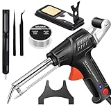 German-Precision Internally Heated Industrial Welding Tools - Multi-Function Soldering Iron & Welding Gun Set for Cutting, Rust Removal, Welding (5-piece Set-Black)