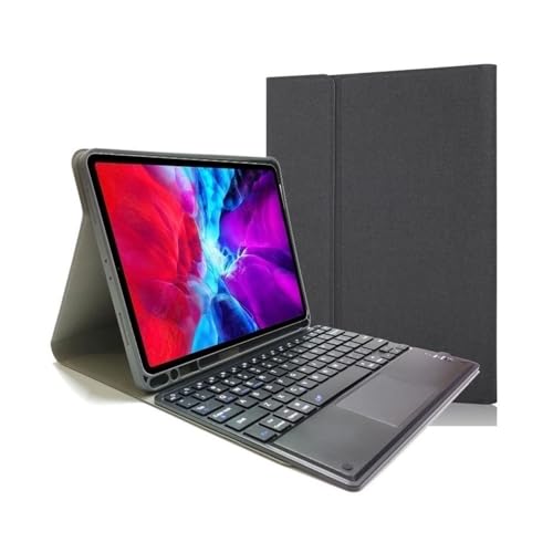 Funda teclado iPad Mini 7 2024 con ranura para bolígrafo evita pérdidas y golpes negros