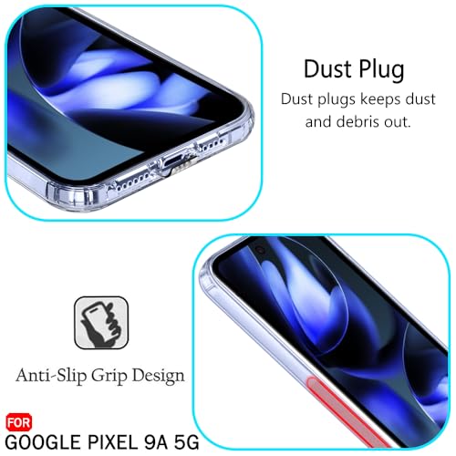 Image of TheGiftKart Back Cover Soft Case for Google Pixel 9A | Best Camera Protection | Inbuilt Dust Plugs & Anti-Slip Grip | Ultra Clear Slim Back Cover Case for Google Pixel 9A (Silicone, Transparent)