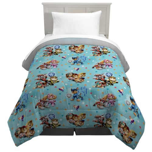 Image of Franco Paw Patrol Kids Bedding Super Soft Cozy Microfiber Comforter, Twin, Chase, Skye, Marshall, Rubble, (Officially Licensed Product)