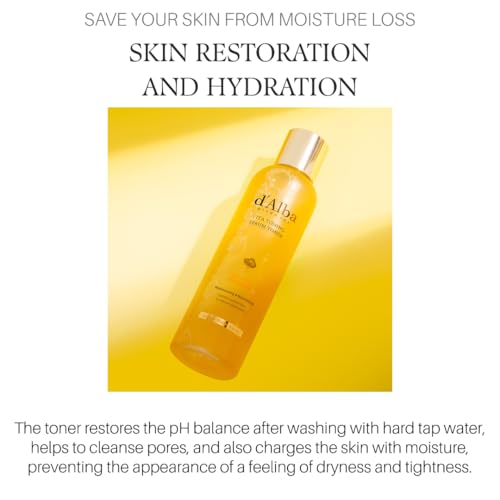 Image of d'alba Piedmont White Truffle Vita Toning Serum Toner, Glass Skin with Double Vitamin Skincare, Face Moisturizer, (6.09 fl. oz)