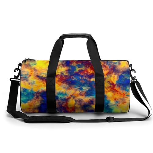 Sac de sport bleu aquarelle 45x23x23cm pour gym et bagage week-end