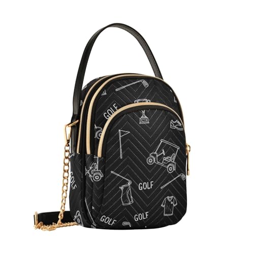 Image of MCHIVER Golf Crossbody Bag for Women Cell Phone Purse Wallet with Removable Chain Shoulder Handbag