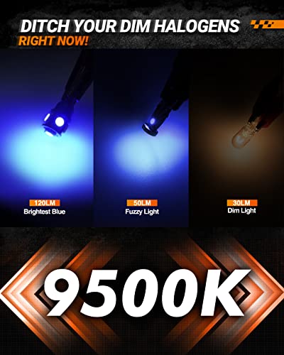 Image of SEALIGHT 194 LED Bulbs, 168 W5W 2825 LED Bulb 6000K Brilliant Blue Super Bright Replacement for Dash Board Light, License Plate Light, Dome Light, Map Light,Courtesy Light (Pack of 10)