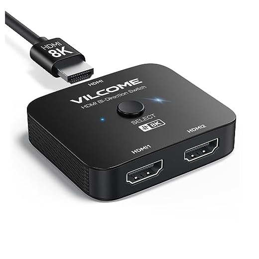 vilcome Switch Hdmi 2.1, 4K 120 Hz Hdmi Switcher Ultra Hd 8K Hdmi Splitter 2 Em 1 Saída 48 Gbps Hdmi Hub Suporte Hdr 8K A 60 Hz, 4K A 144 Hz, 2K A 240 Hz para Ps4/Ps5 Xbox Roku Apple Tv Fire Stick Pre