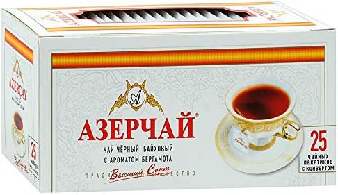 BERGAMOT Aroma Black Tea 25 tea bags Product of Russia
