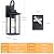 SNRU Large Outdoor Wall Lights Exterior 2Pack, 16.5Inch Waterproof Black Exterior Lighting Fixtures with Tempered Glass, Front Porch Lights Coach Outdoor Garage Lighting Fixtures Wall Mount for House