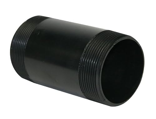 Sewer Waste Valve Fitting ABS Nipple- 3 Inch x 8 Inch Pipe Thread On Both Ends ABS Plastic
