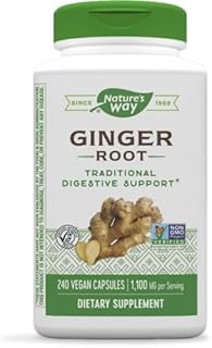 Nature's Way Ginger Root, Traditional Digestive Support*, 1110 mg Per Serving, Non-GMO Project Verified, 240 Capsules