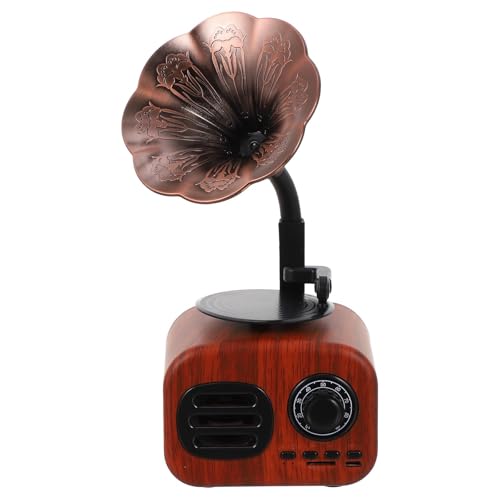 Enceinte sans fil portable grain de bois pour musique au salon