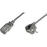 DIGITUS ASSMANN Electronic AK-440109-008-S - Cable (0,75 m, Male Connector/Female Connector, CEE7/7, C13 acoplador, 250 V, Negro)