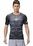 Cody lundin Hombre Camiseta de compresión manga corta camisa sport Fitness Entrenamiento tees...
