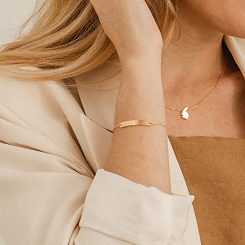 Absolute Rate Your Name Bar Bracelet | Personalized Gift | Dainty Engraving | Plated Bracelet | Bridesmaid, Wedding, Graduation, Birthday Gift #TOP2