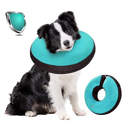 Bilibara Dog Cone Alternative After Surgery, Inflatable Recovery Collar for Dogs & Cats, Adjustable Dog E Collars, Cone for Dogs After Surgery to Stop Licking, Soft Dog Cones for Large Dogs, Teal