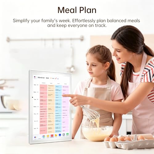 15.6" Digital Calendar, Touchscreen Smart Family Planner, Wall & Desktop by Qunub - Used condition - Image 7