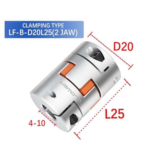 Accouplement flexible D20L25 élimine vibrations moteur pas à pas CNC