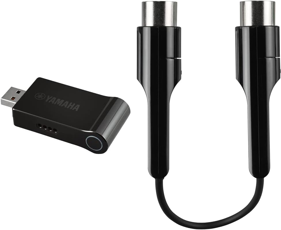 Yamaha UDWL01 WiFi USB/MIDI Adapter and Yamaha Wireless MD-BT01 5-PIN DIN MIDI Adapter Bundle