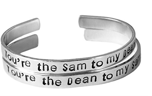 Supernatural Inspired - You're The Sam to My Dean & The Dean to My Sam - A Hand Stamped Bracelet Set Aluminum