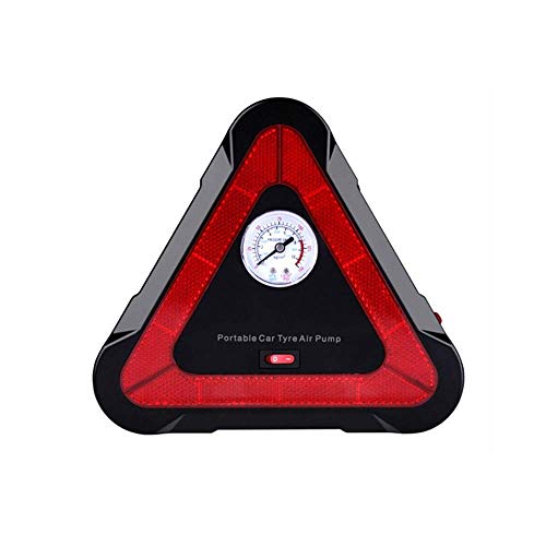Car Tire Inflator 12V Car Tyre Pump Digital Air Compressor with Triangle Sign and LED Light for Car Bicycles Tires Motorcycle Car Portable Tyre Inflator Car Tire Inflator Portable Car Tyre Pump