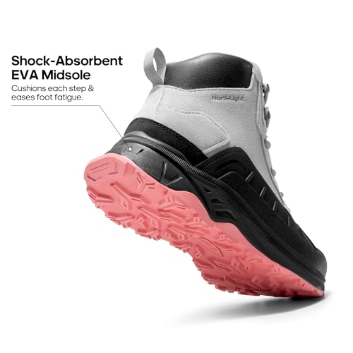 NORTIV 8 Women's Waterproof Hiking Boots Outdoor Trekking Camping Trail Hiking Boots - Image 4