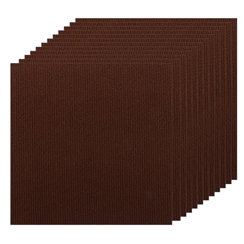 GBACHOOSE 30PCS Brown Carpet Tiles 12x12
