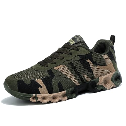 WILTENA Womens Mesh Camouflage Shoes Mens Non Slip Sports Running Tennis Sneakers Walking Shoes