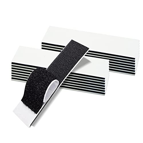 Hook And Loop Strips With Adhesive - 15 Sets(1X4 Inch) Heavy Duty Tape,Sticky Back Fastener For Indoor Or Outdoor Use - Instead Of Holes And Screws, Black #TOP27