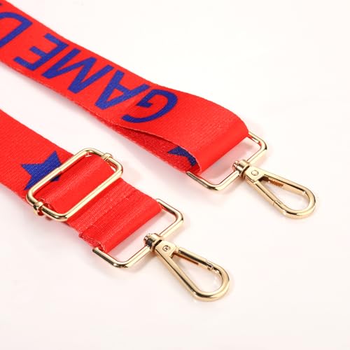 Image of Game Day Purse Strap Replacement Crossbody Wide Shoulder Strap Star Football Strap for Stadium Approved Clear Bag