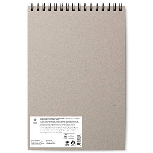 Winsor & Newton Mixed Media Spiral Pad, A4, 250gsm, 30 Sheets, White, 8.3" x 11.7" - Image 2