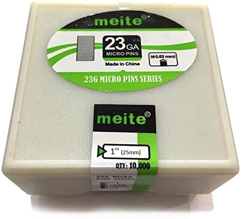 meite 23 Gauge Pin Nails, 1-Inch Micro Headless Pins for Pin Nailer - Copper Plated Pins Nails for Nail Gun, Ideal for Fine Woodworking and Trim Work (6 Boxes)