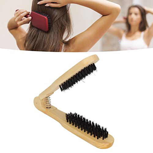 Escova de alisamento de madeira maciça, escova de grampo e alisador de madeira de dois lados resiste