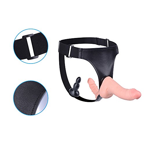 Strap-On Harness Realistic Dildos With Anal Plug,7 Inch Large Dildo Can Bend As You Want (Adjustable Skeleton Inside) #TOP1