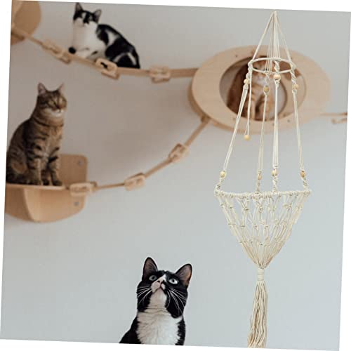 ORFOFE Rede De Areia De Gato Tecida Adorável Rede De Gato Prateleiras Suspensas Para Gatos Brinquedo