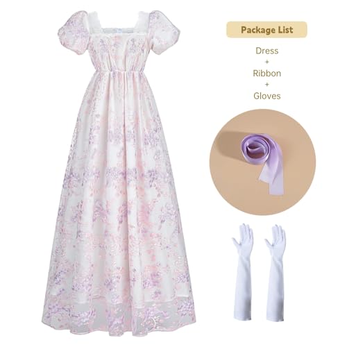Image of NSPSTT Women Girls American Pioneer Colonial Dress Prairie Costume