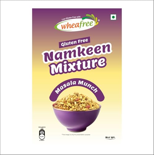 Image of Wheafree Gluten Free Namkeen Mixture - Pack of 2 (400g each) | Khatta Meetha Farsan Snack with Peanuts, Chickpeas, Rice Puffs & Traditional Indian Spices - Healthy, Crunchy, Celiac-Friendly Snack
