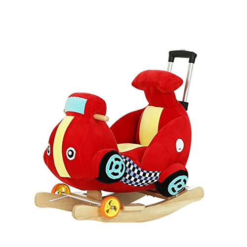 Find Discount FGH QPLKKMOI Kids Plush Toy Rocking Horse Ride on, Music Multi-Function Animal Toy Roc...