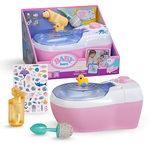BABY born Toilette - Puppentoilette mit Spülgeräuschen, Toiletten-Song &...