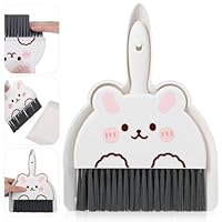 Ouligay Tischbesen mit Schaufel, Handfeger und Schaufel, Mini Kehrblech und Handfeger Besen, Schaufel und Besen Set, Besen und Kehrschaufel Set für Haus, Büro, Schule und Haustier Reinigung