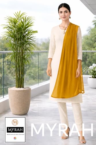 Image of MYRAH Chiffon Solid Casual Daily Use Dupatta For Women's & Girls Length - 2.50 Meter