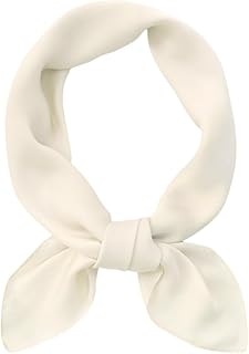 FONYVE シルクフィーリングスカーフ ミディアム スクエア サテン ヘッドスカーフ 女性用 27.5×69.8cm