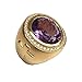 Huge Natural Amethyst Gold Bishop Ring (Ring Size 12.5)