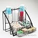 Cal-Mil 1715-13 Mission Style Black 3-Level Condiment/Cup Organizer